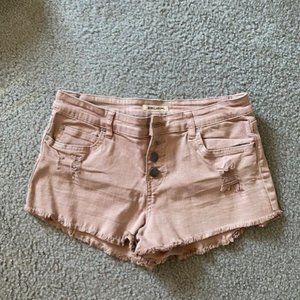 Billabong dusty pink mid-rise shorts